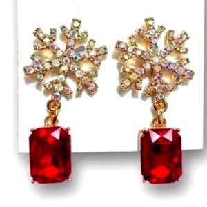 Betsey Johnson Snow flake earrings